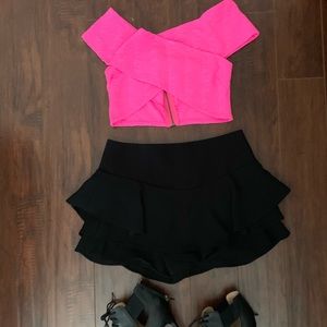 Zara Short Skirt with shorts underneath